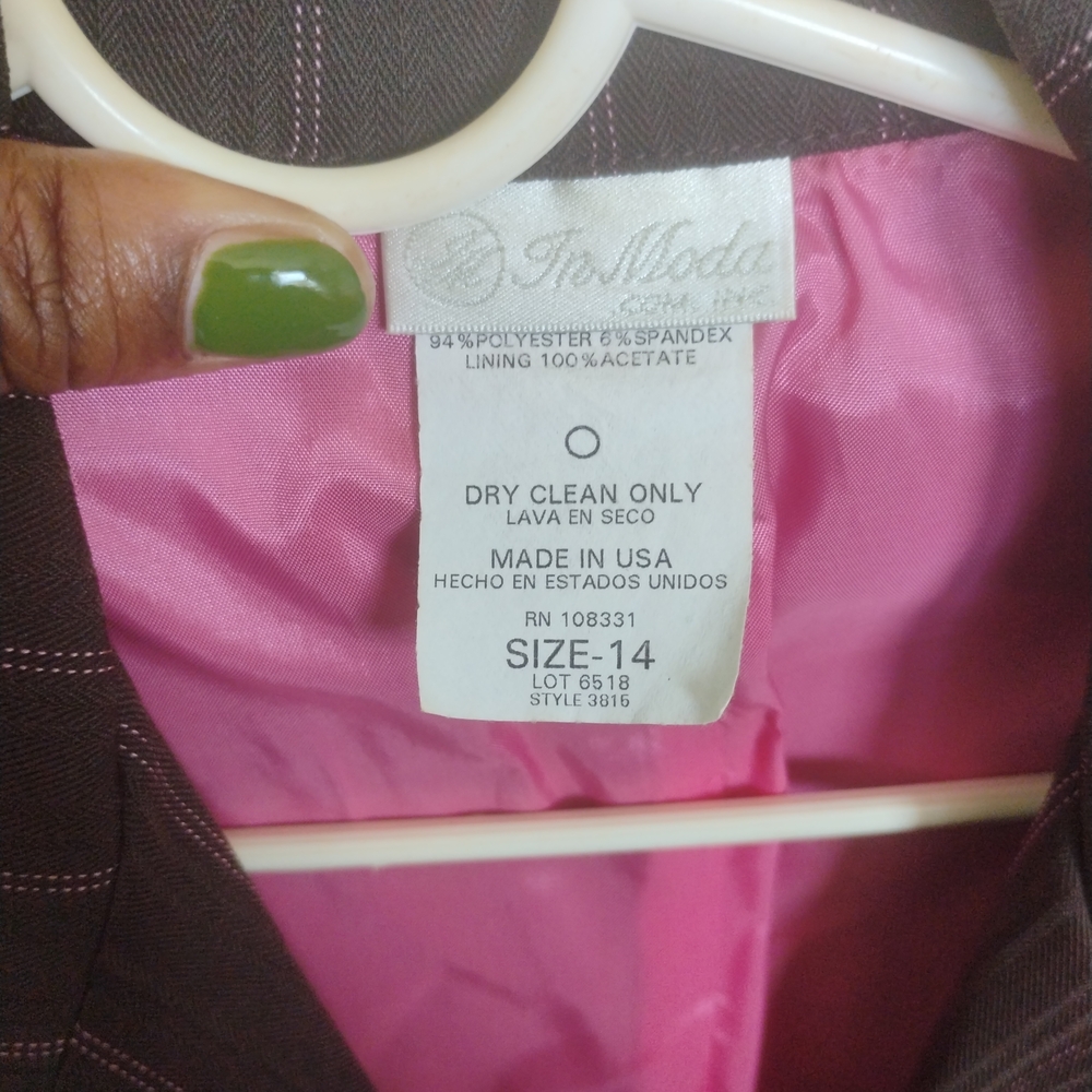 Brown and Pink Fabric Tag for Other